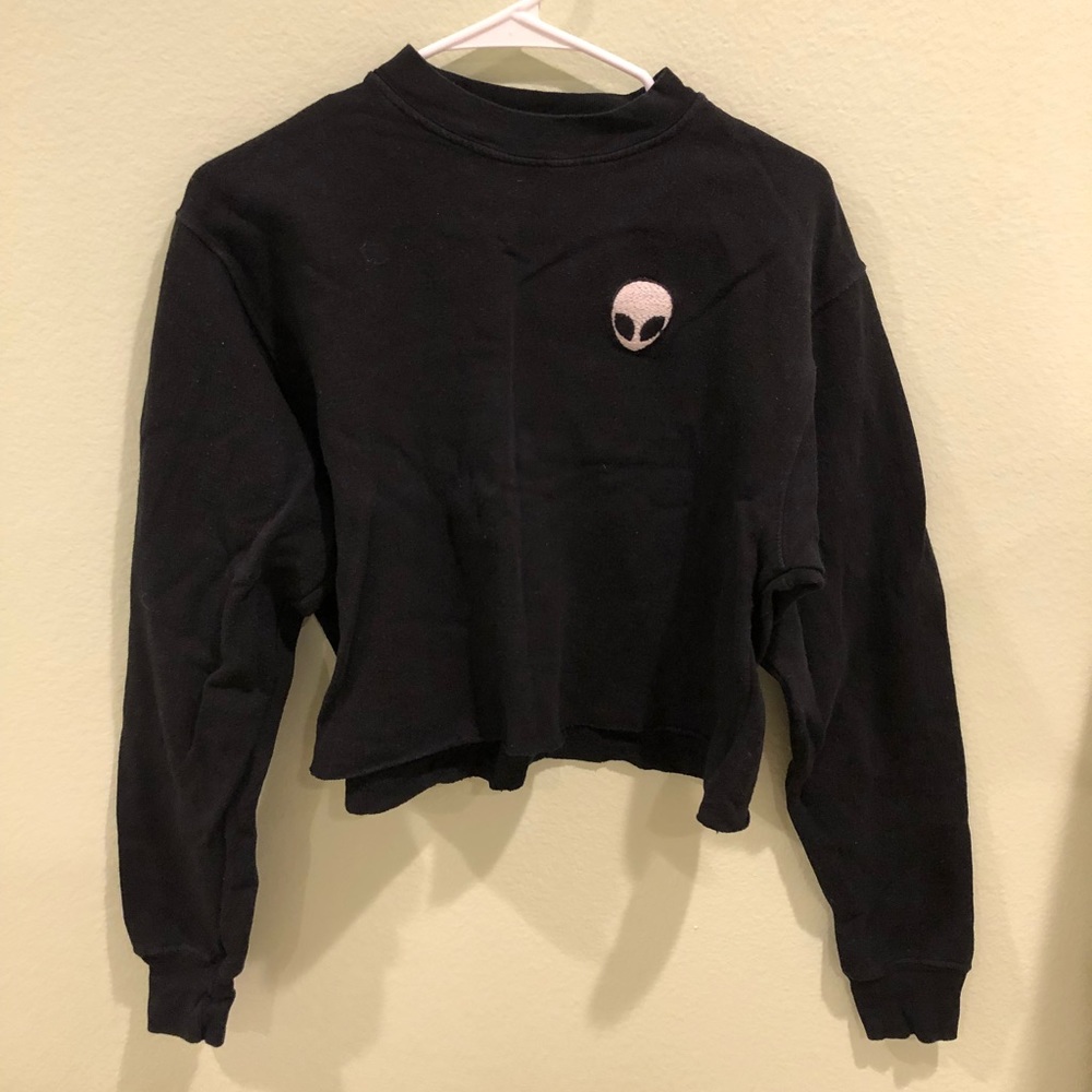 Brandy Melville Cropped Alien Sweater